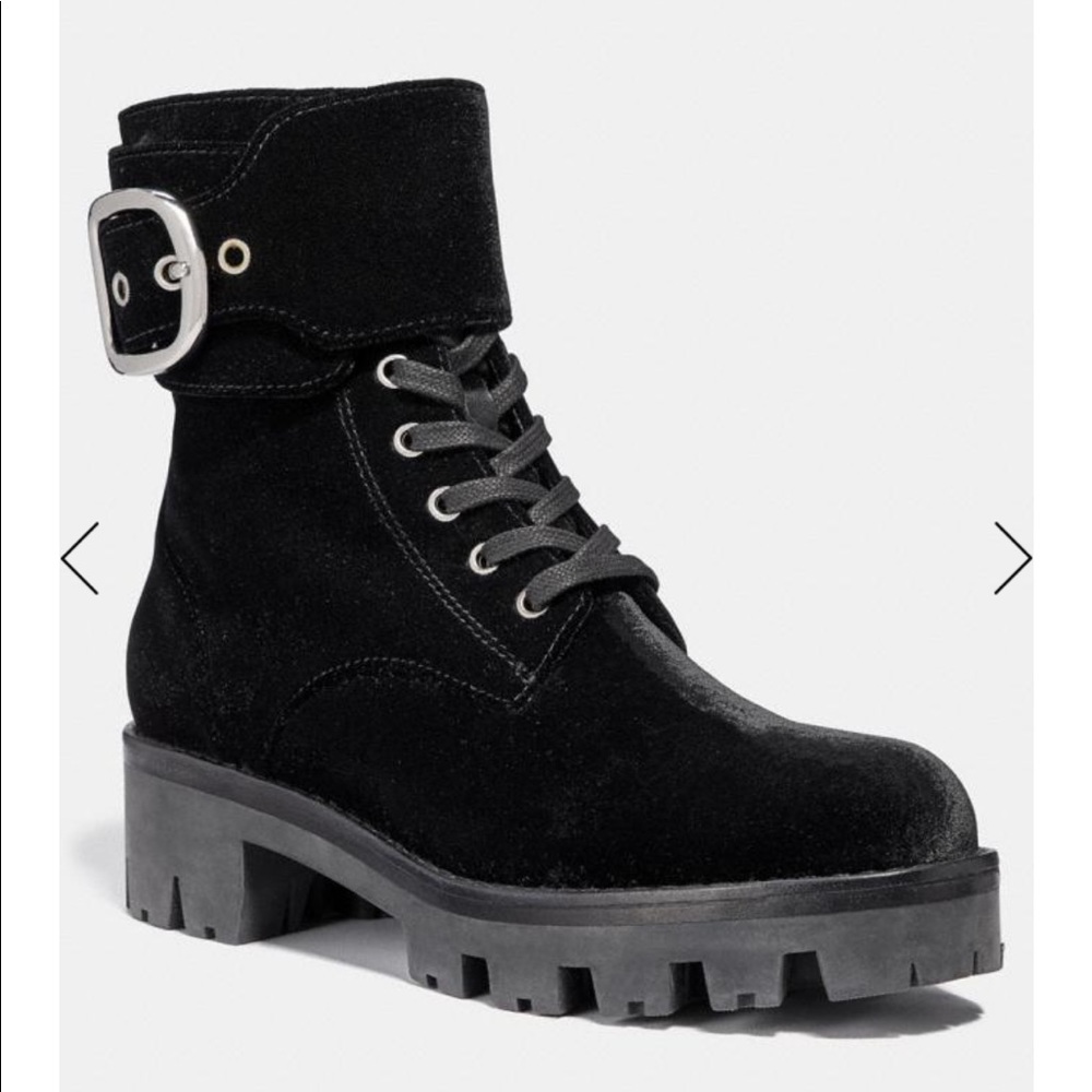 Coach lace up combat boots